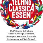 Anzeige für die Techno-Classica Essen, die 29. Weltmesse für klassische und Prestige-Automobile, Motorsport, Motorräder, Ersatzteile und Restaurationsdienstleistungen vom 5. bis 9. April 2017.